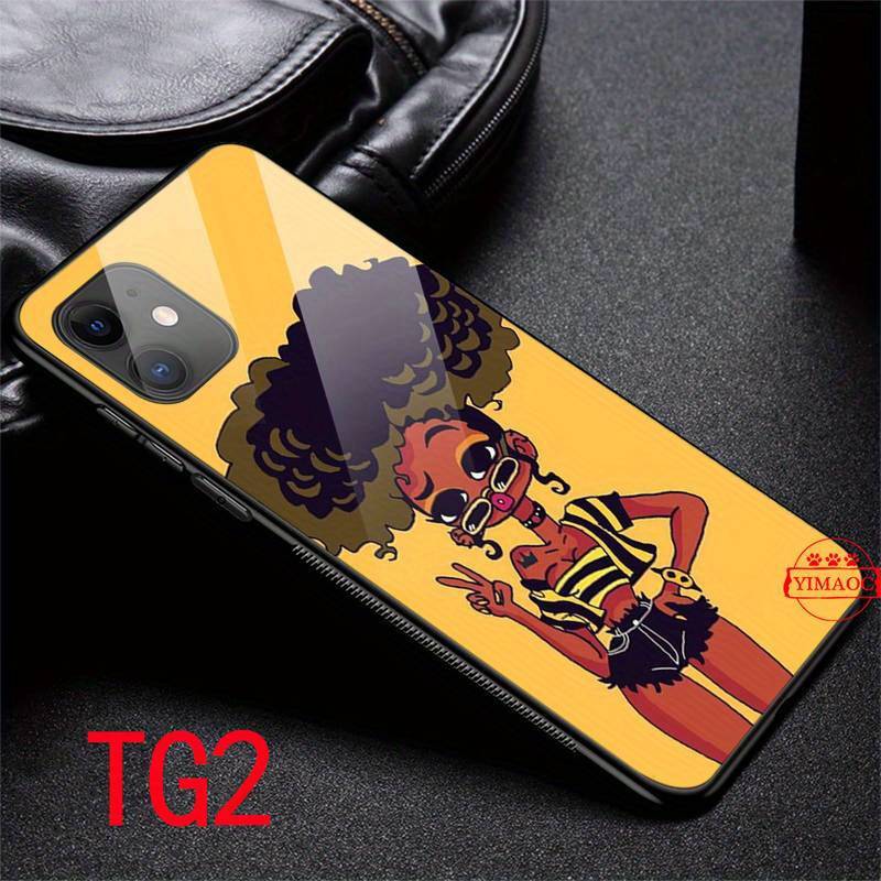 1Pc Mixed Color For iPhone 12 Pro Max African Girls Phone Case