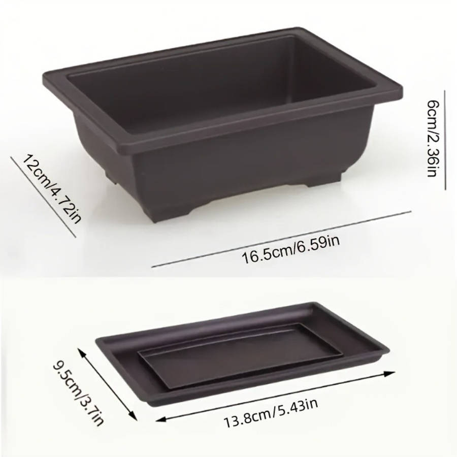 6Pcs Heavy Duty Classic Imitation Purple Sand Flower Pot Party