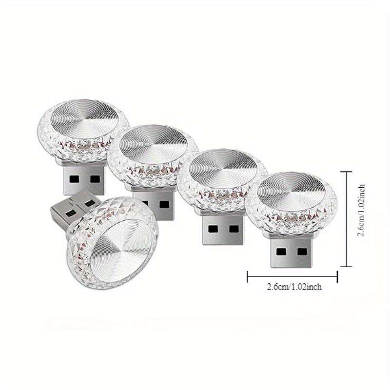 1pc Portable Car USB Ambient Light Mini LED Decorative Atmosphere Lamps for Auto Inte