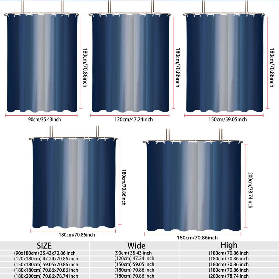 Waterproof Shower Curtain Color 1005Yt Size 120X180Cm