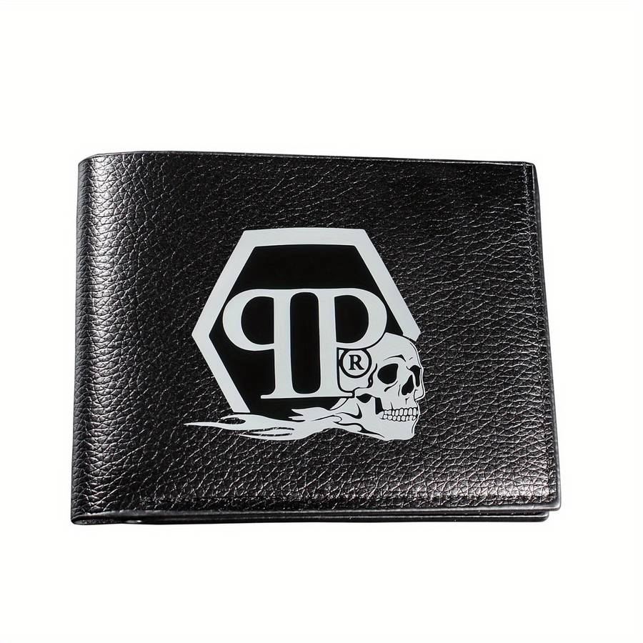 Philipps Plein Men'S Faux Leather Wallet Casual Style With Crocodile Pattern Multifunctio