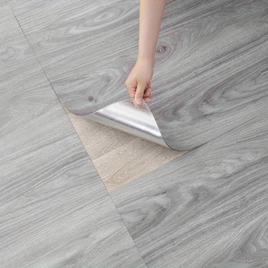 Self Adhesive Floor Stickers Grey 30Cmx30Cmx1.5Mm 20 Pieces
