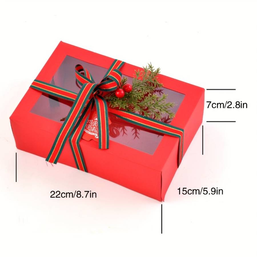 Christmas Gift Boxes Color Red Quantity 5Pcs