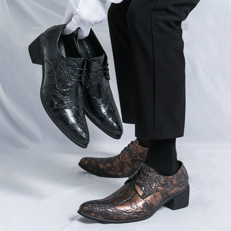 Mens Leather Shoes Color Black Sizeuk 10.5