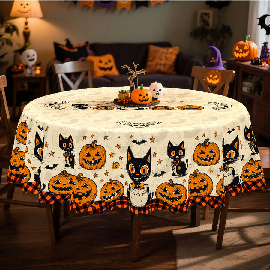 Halloween tablecloth decoration size Round 152.4152.4cm