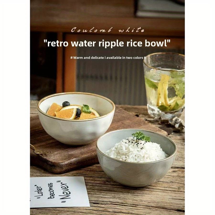 Bowl Color Water Ripple Light Yellow