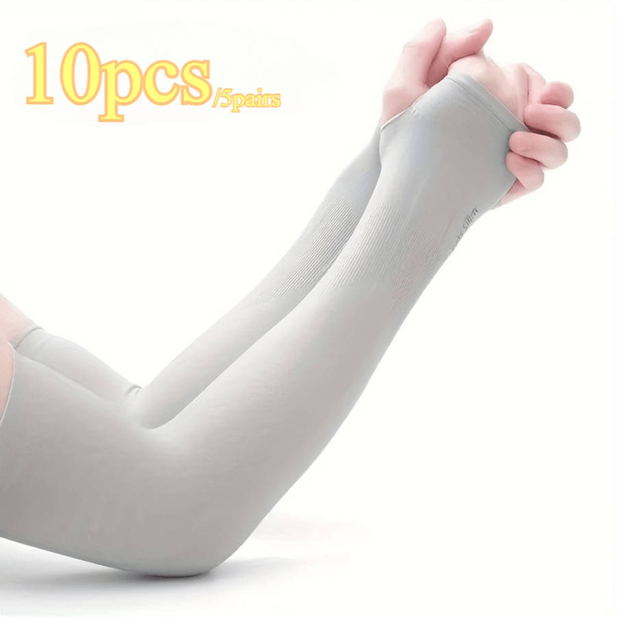 Sunscreen Sleeves Color Grey Quantity 10Pcs5Pairs