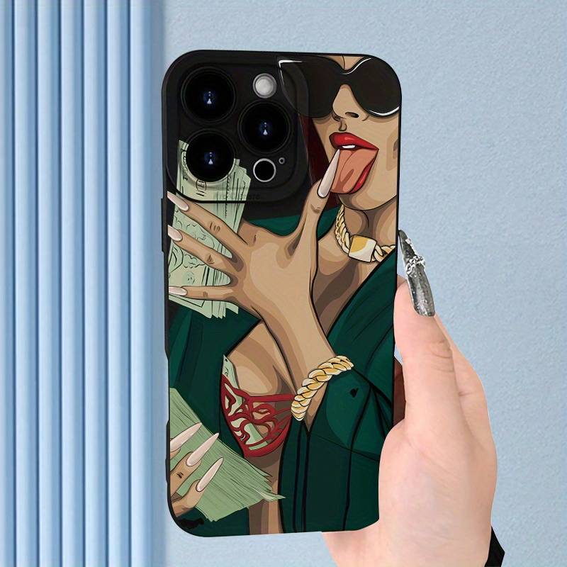 1Pc Black For iPhone 7 Plus 8 Plus Domineering Woman Phone Case