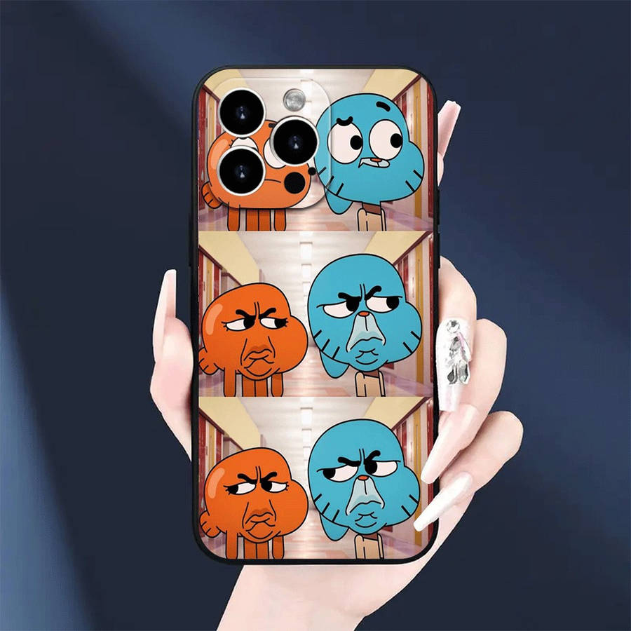 1Pc Black For iPhone 12 Pro Amazing World Of Gumball Phone Case
