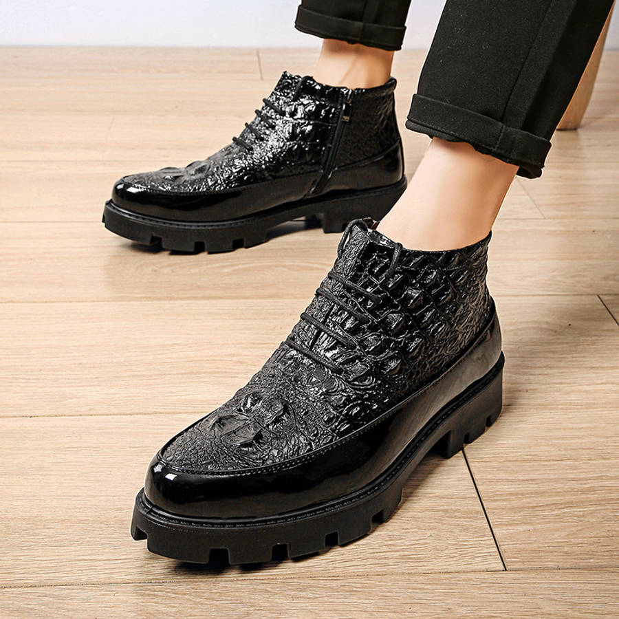 Mens Leather Shoes Color Black Sizeuk 5.5