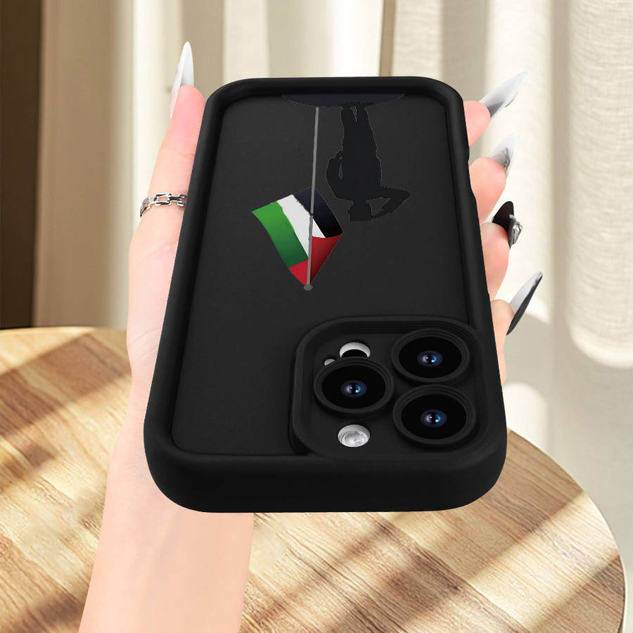 1Pc Black For iPhone 16 Pro An UAE National Day Pattern Phone Case
