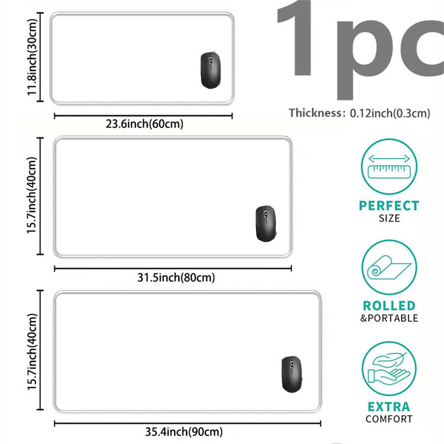 Mouse Pad Size 11.823.6 Inch
