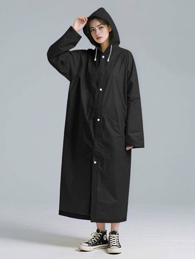 Raincoat Black Size Asian Xl