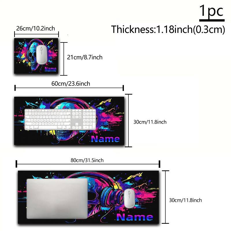 Mouse Pad Size 1Pc Colorful Skull 30X60Cm