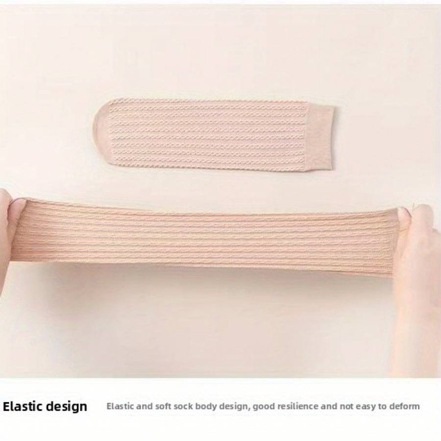 Women S Socks Color Light Beige5 Pairs Size Onesize