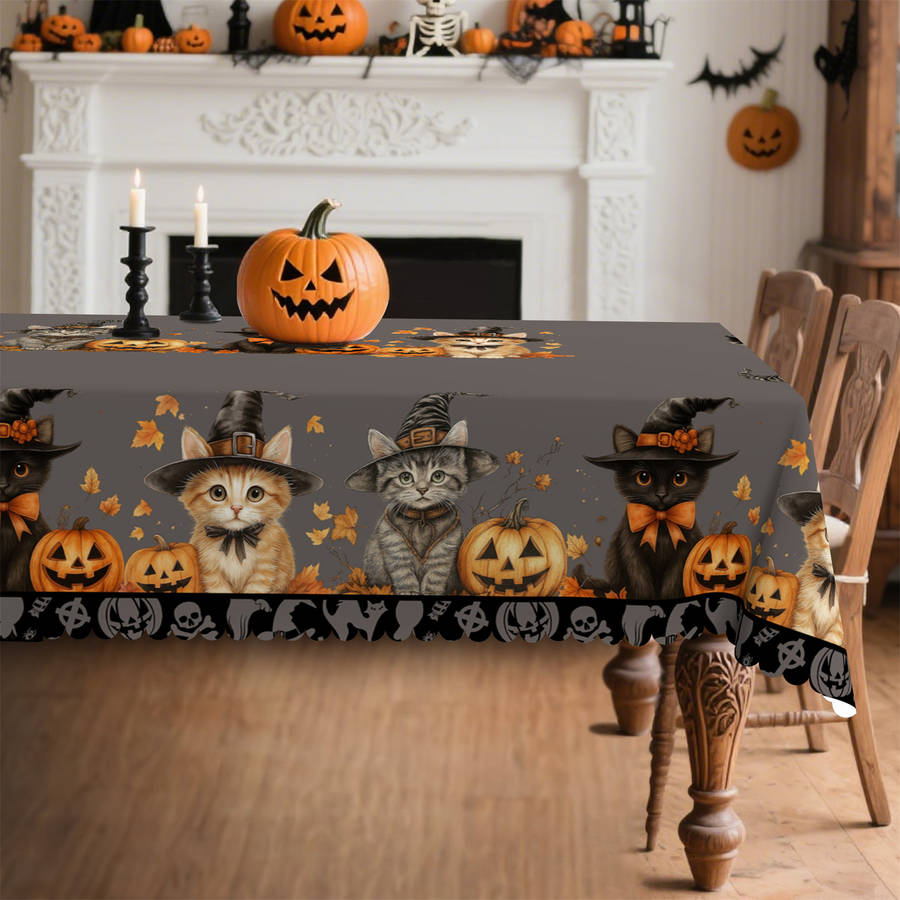 Halloween tablecloth decoration size Rectangle 55x70inch or 140x180cm