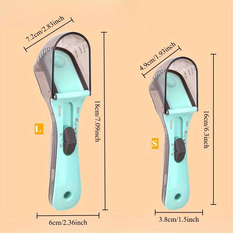 Pet Supplies Color Transparent Blue Measuring Spoon Size Large Adjustable Measuring Spoon
