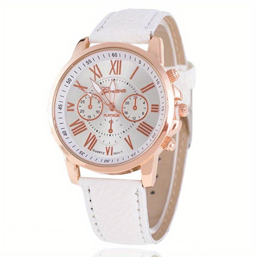 10Pcs Quartz Wrist Watch Set Round Case Fashionable For Men And