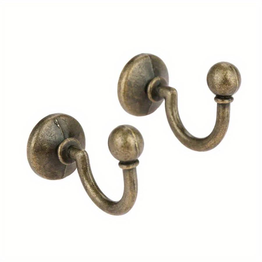 Set Of 10 Vintage Style Bronze Wall Hooks Metal Hangers Quantity 10pcs