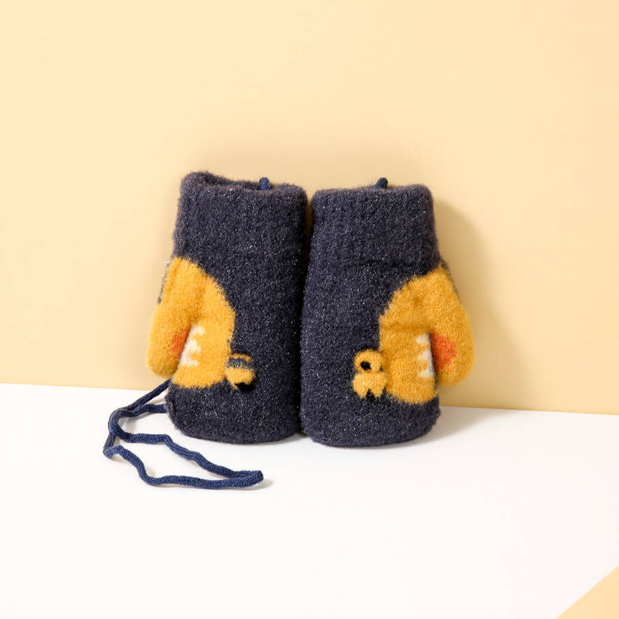 Winter Gloves Color Dark Blue Size 1 To 3Y