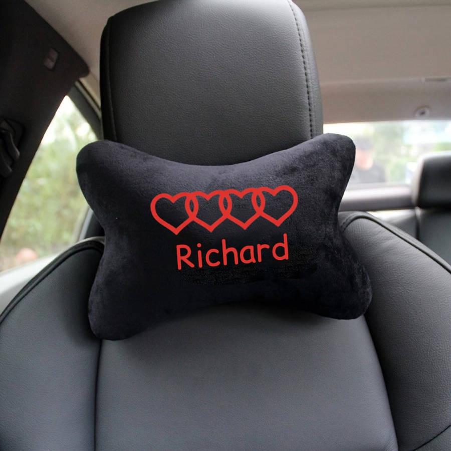 Car Seat Cushion Four Hearts Style Font 5