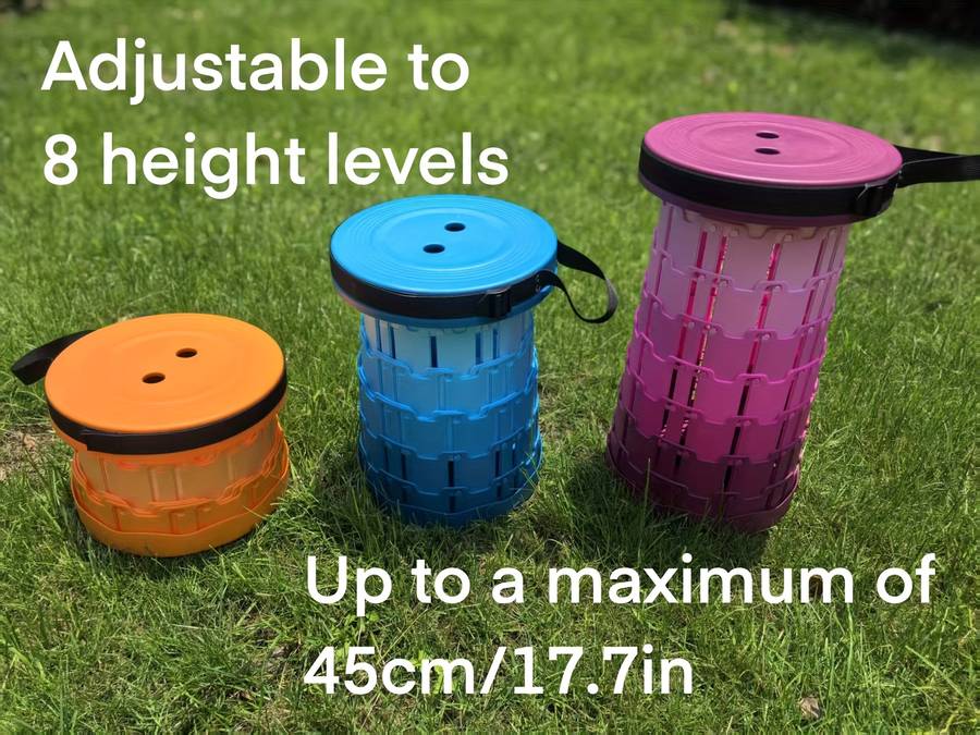 Foldable Folding Outdoor Chair Stool Lightweight Easy To Carry 8 Level Ad