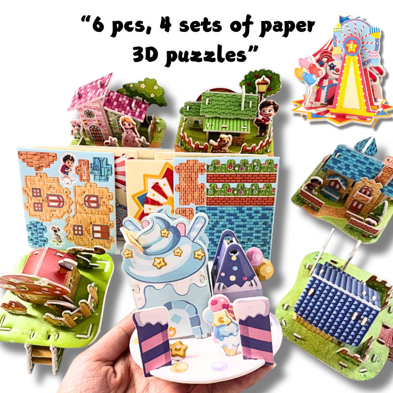 Building Toy Architectural Model Toy Set Color Multicolour Quantity 4Pcs