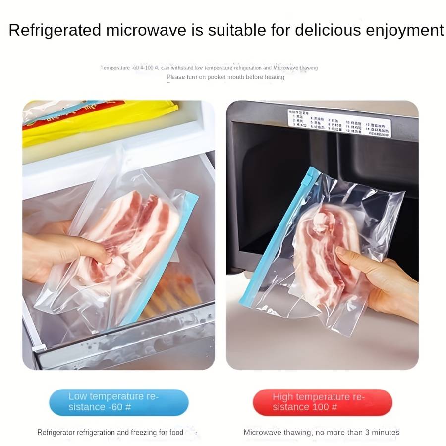 Food Storage Bags Quantity Buckle Type  60Pcs