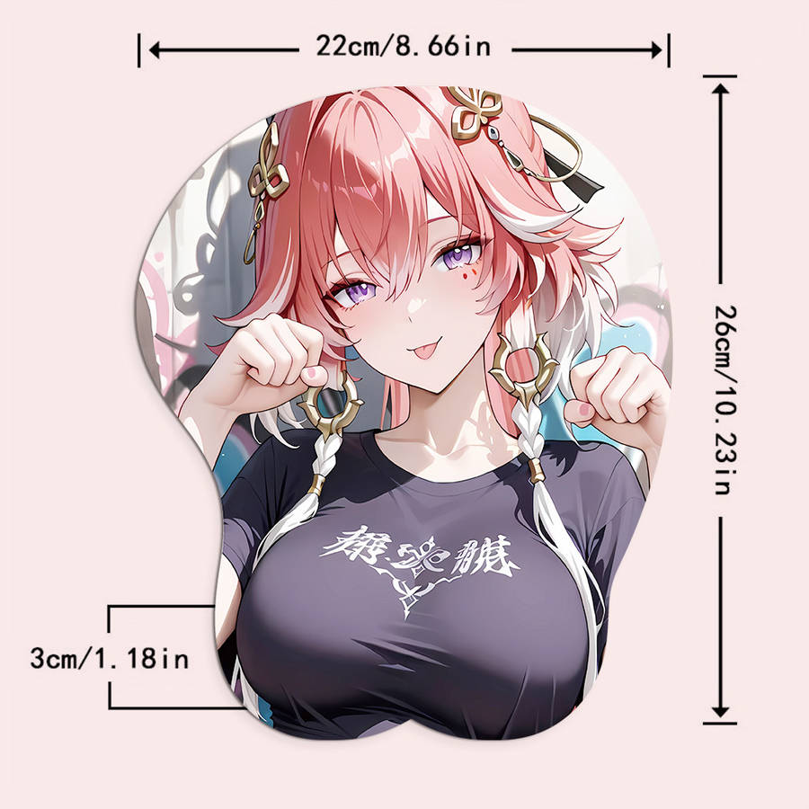 HeavyDuty Stable Anime Girl Wrist Support Mouse For Pc Gamers