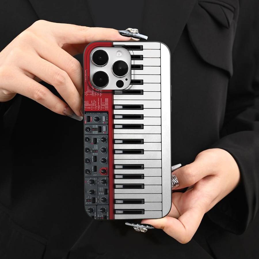 1Pc Mixed Color For iPhone 16 Pro Max Piano Sound Phone Case
