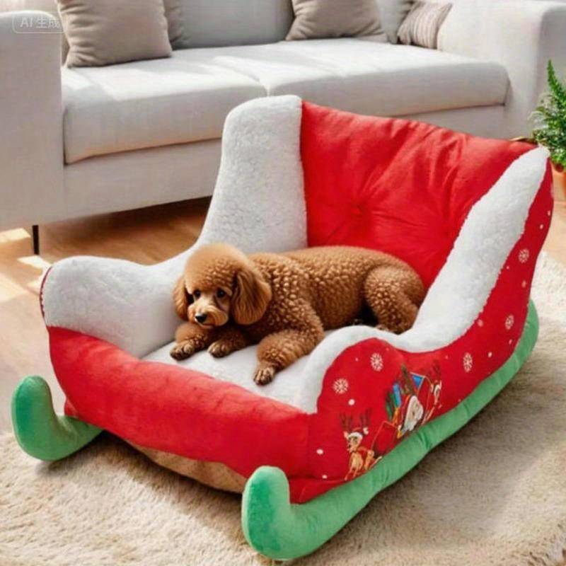 Pet supplies color Red and White Sled