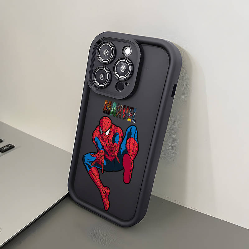 1Pc Black For iPhone XS Cartoon Design Phone Case