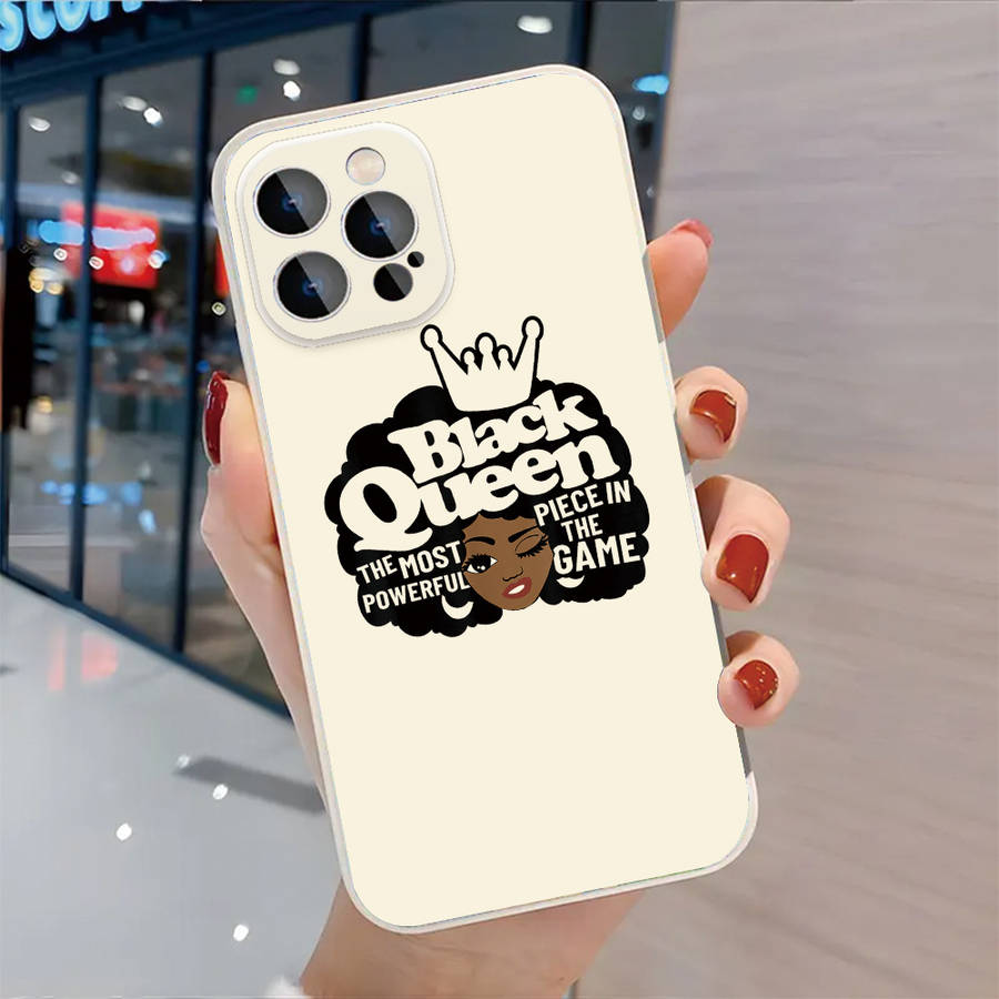 1Pc Black For iPhone 12 Black Queen Phone Case