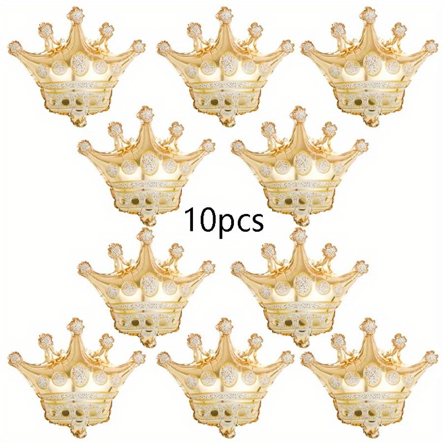 Balloon Color 10Pcs 15 Inch Mini Golden Crown Balloons