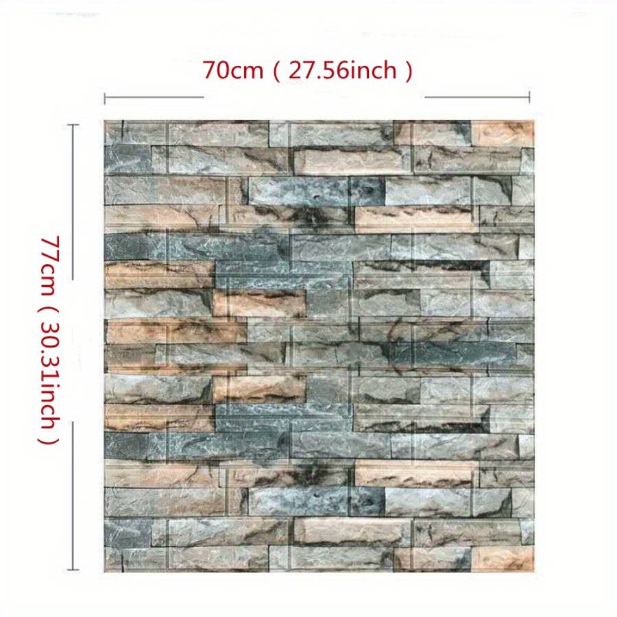 10PCS Industrial Textured Mosaic Tile Stickers Self Adhesive Metal Aluminum