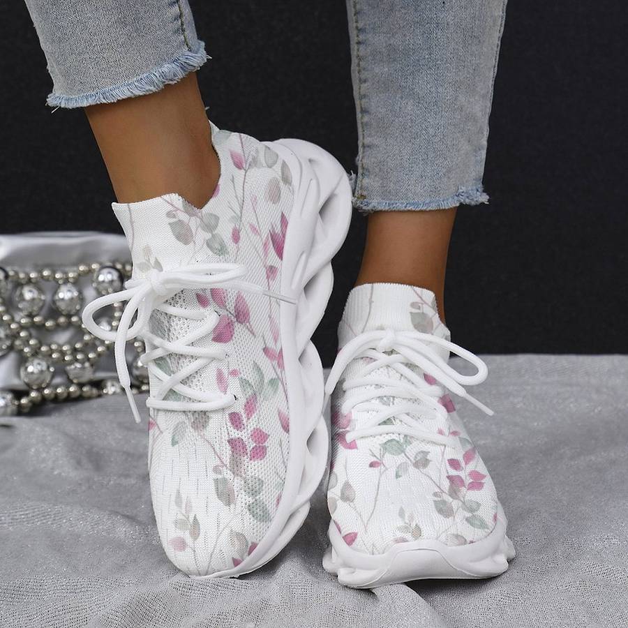 Women S Sneakers Color Pink White Sizeuk 8