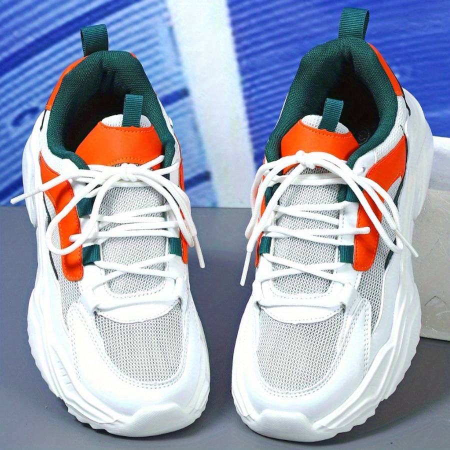 Women S Sneakers Color White Orange Sizeuk 9