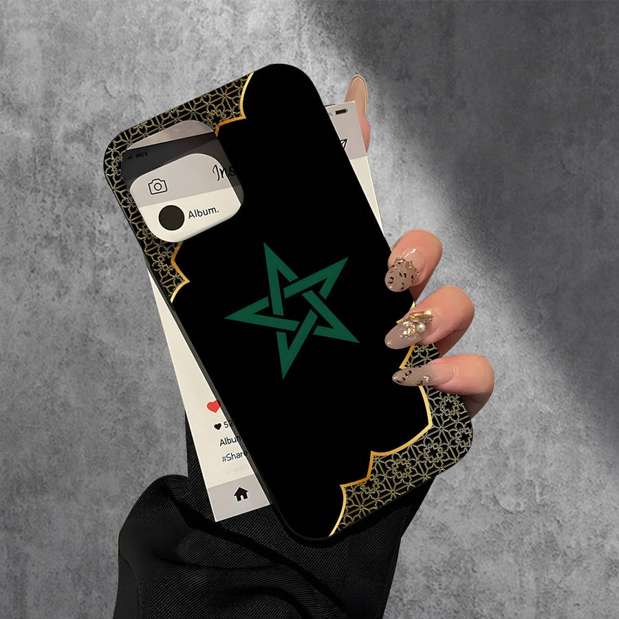 1Pc Black For iPhone XS Max Cartoon Pattern Phone Case