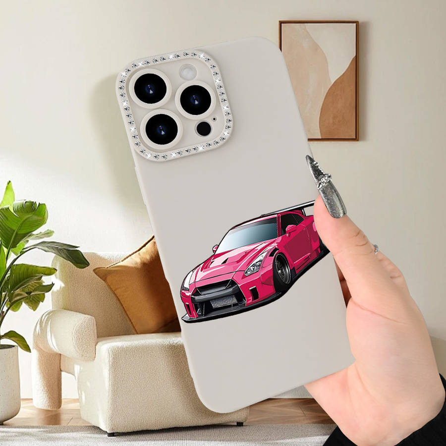 1Pc Ivory White For iPhone 7 Plus 8 Plus Creative Sports Car Phone Case