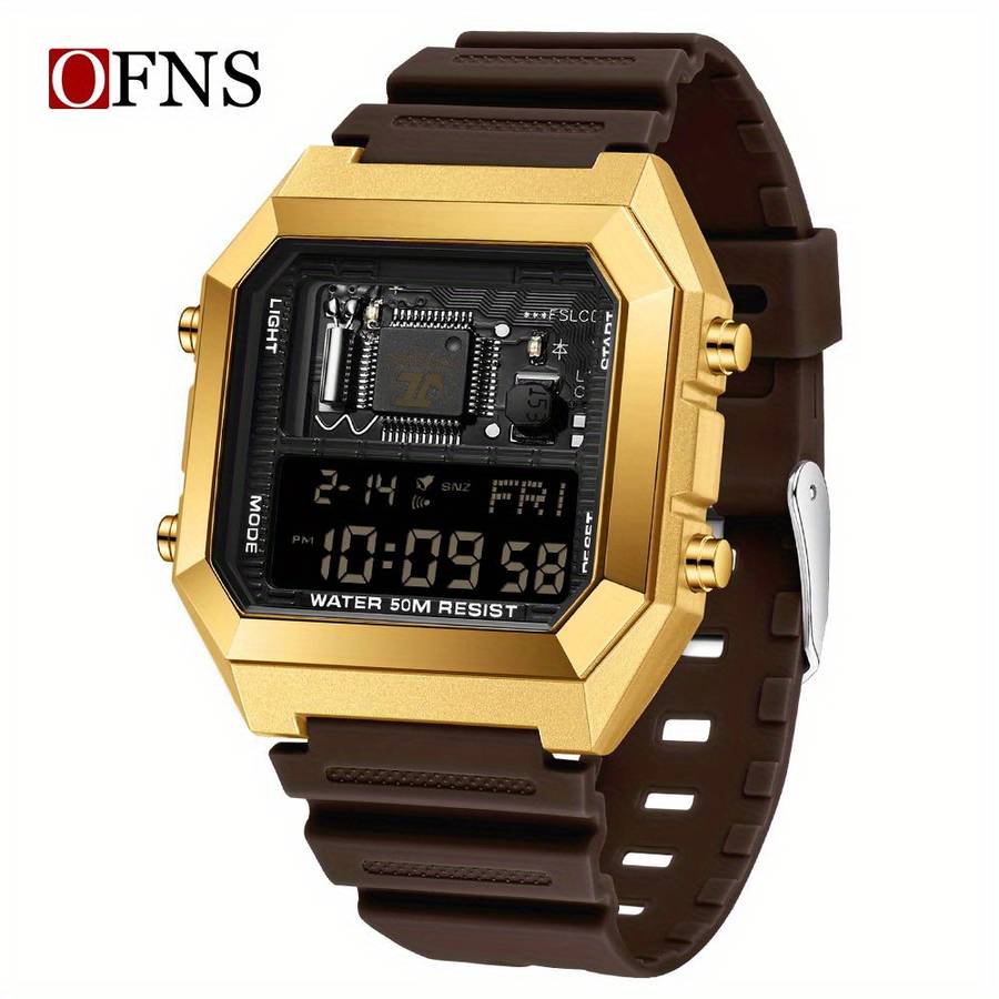 Classic Ofns Men Innovative Multifunctional Sports Watch With 5Atm Water