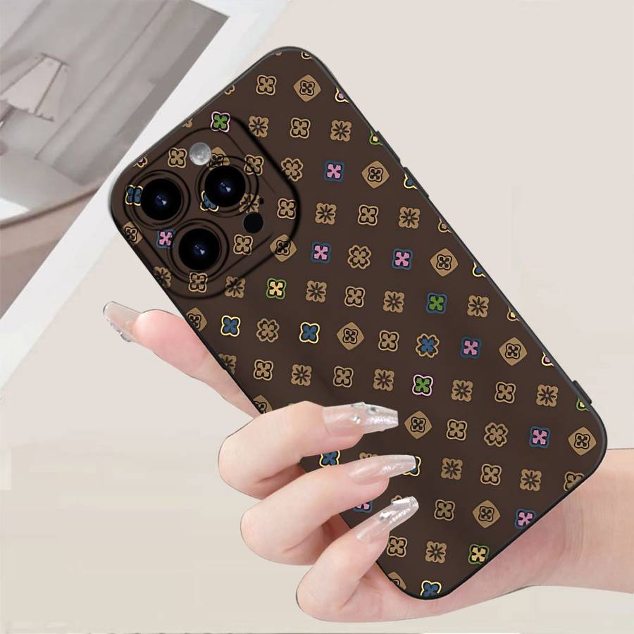 1Pc Black For iPhone 13 Mini Classic Presbyopia Pattern Phone Case