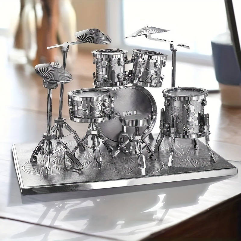 3D Puzzle Musical Instrument Model Items Drum Kit