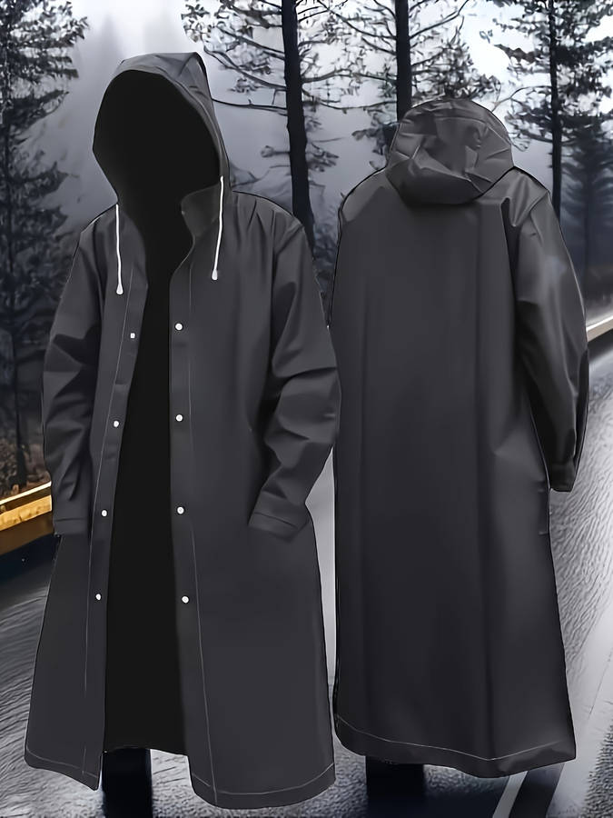 Raincoat Black Size Asian Xl