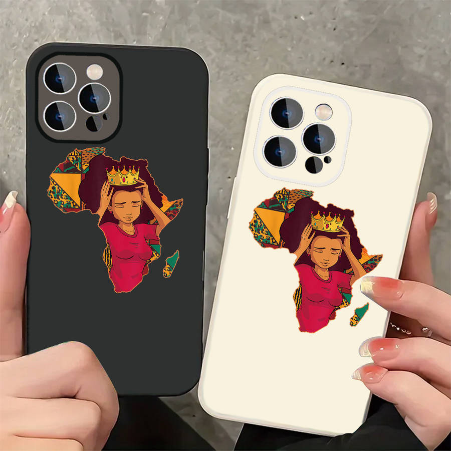 1Pc Ivory White For iPhone 11 Pro Max African Pride Phone Case