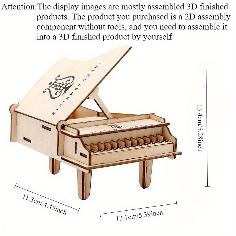 3D Puzzle Musical Instrument Model Color Piano Model
