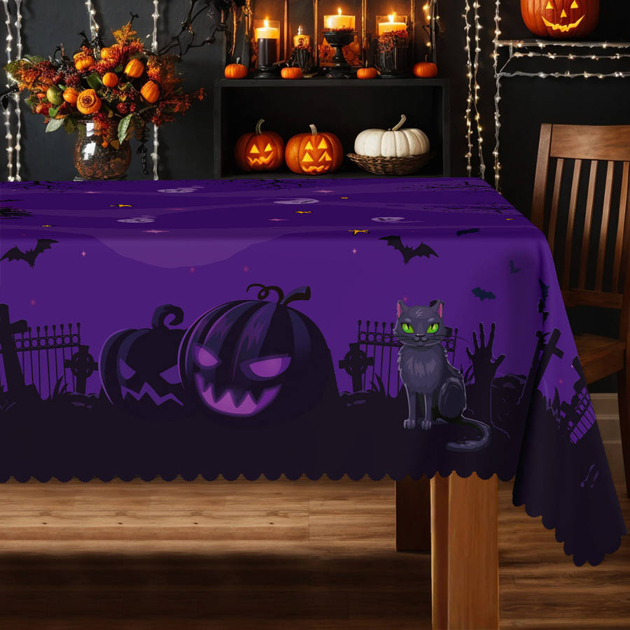 Halloween tablecloth decoration size 60x86in or 152x220cm Rectangle