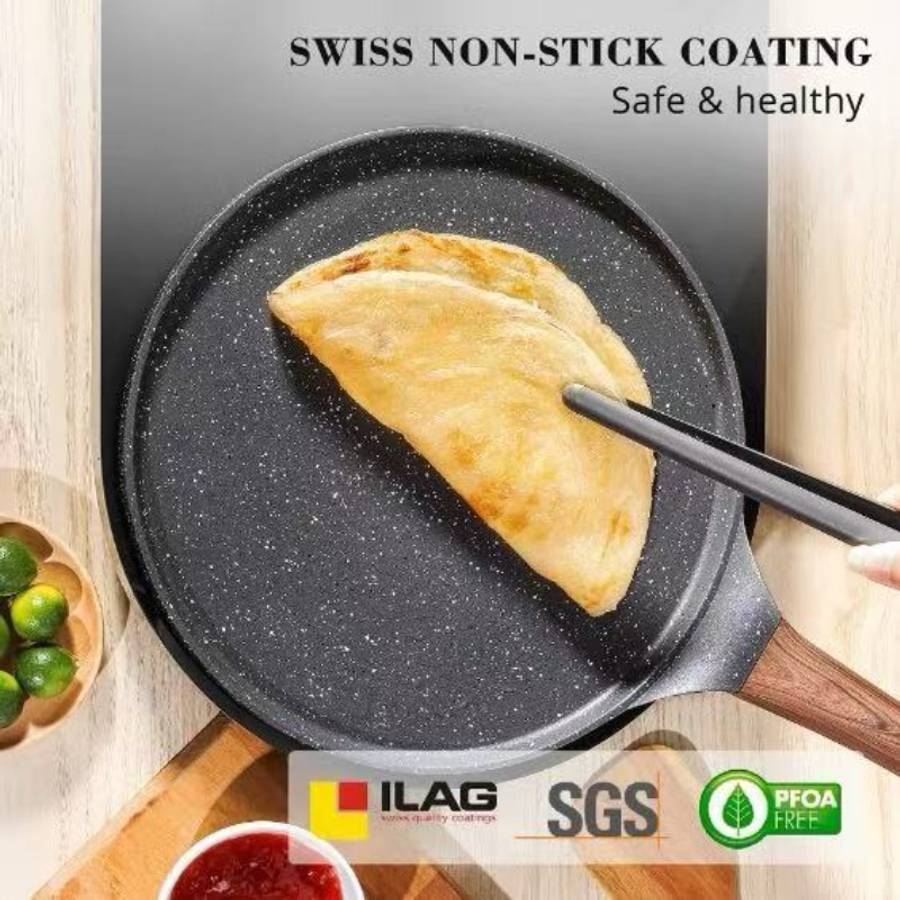 Frying Pan Color Dark Gray  Maiyan Stone Size26Cm 10 Inches  Scraper Stick