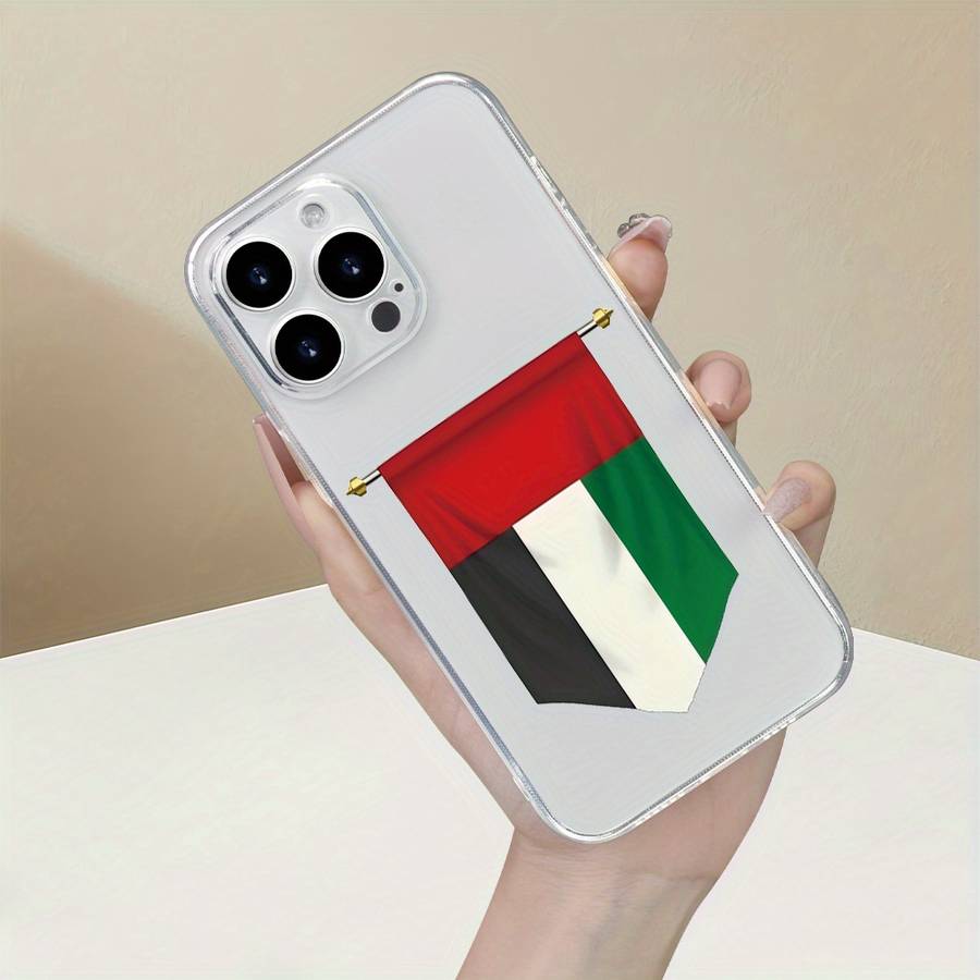 1Pc Transparent For iPhone XS United Arab Emirates Flag Phone Case