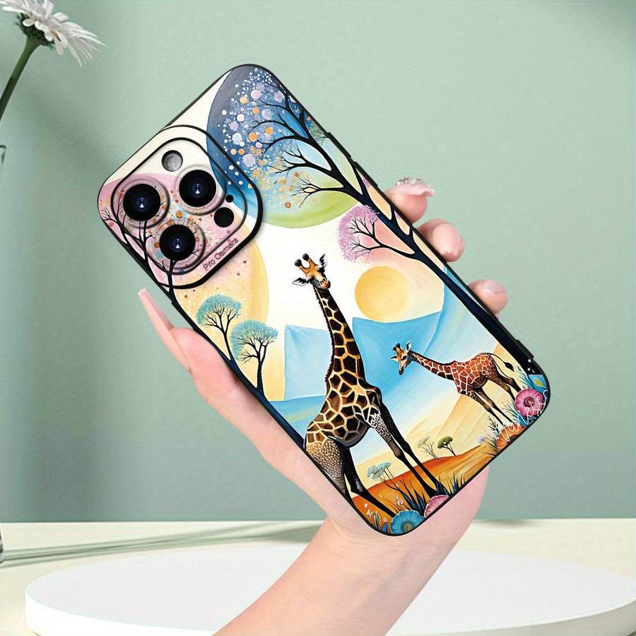 1Pc Black For iPhone 14 Pro African Style Phone Case