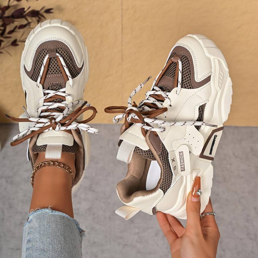 Women S Sneakers Color Beige Sizeuk 6